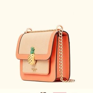 Authentic Kate Spade Remi Pineapple Flap Chain Crossbody NWT